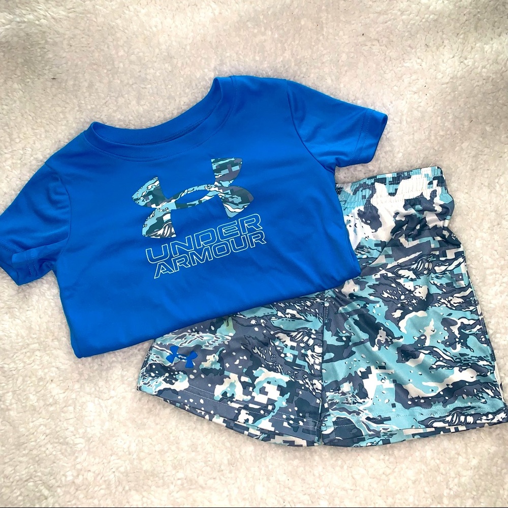 Blue Digital Camo Under Armour Outfit.
